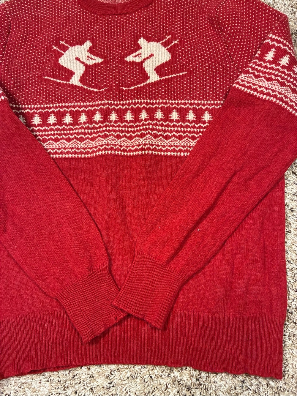 J.Crew Men’s 100% Lambs Wool Ski Trees Holiday Theme Sweater - Picture 12 of 12